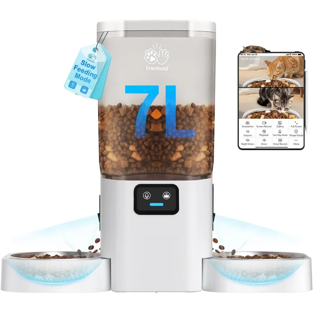 5G WiFi-Enabled Automatic Pet Feeder with Dual HD Cameras