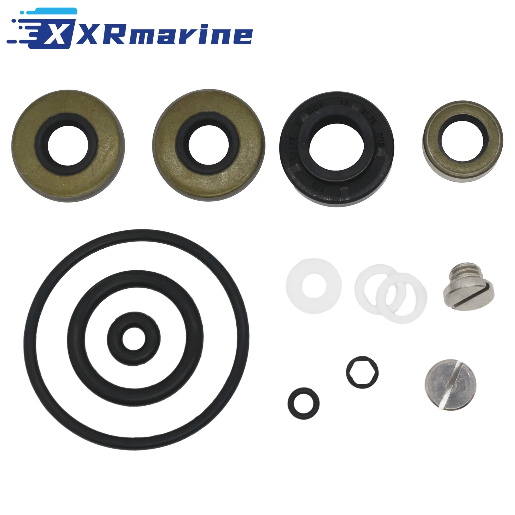 For Johnson Evinrude 8-9.9-10-15 HP Lower Unit Gearcase Seal O-ring Kit 396350 Sierra 18-2656