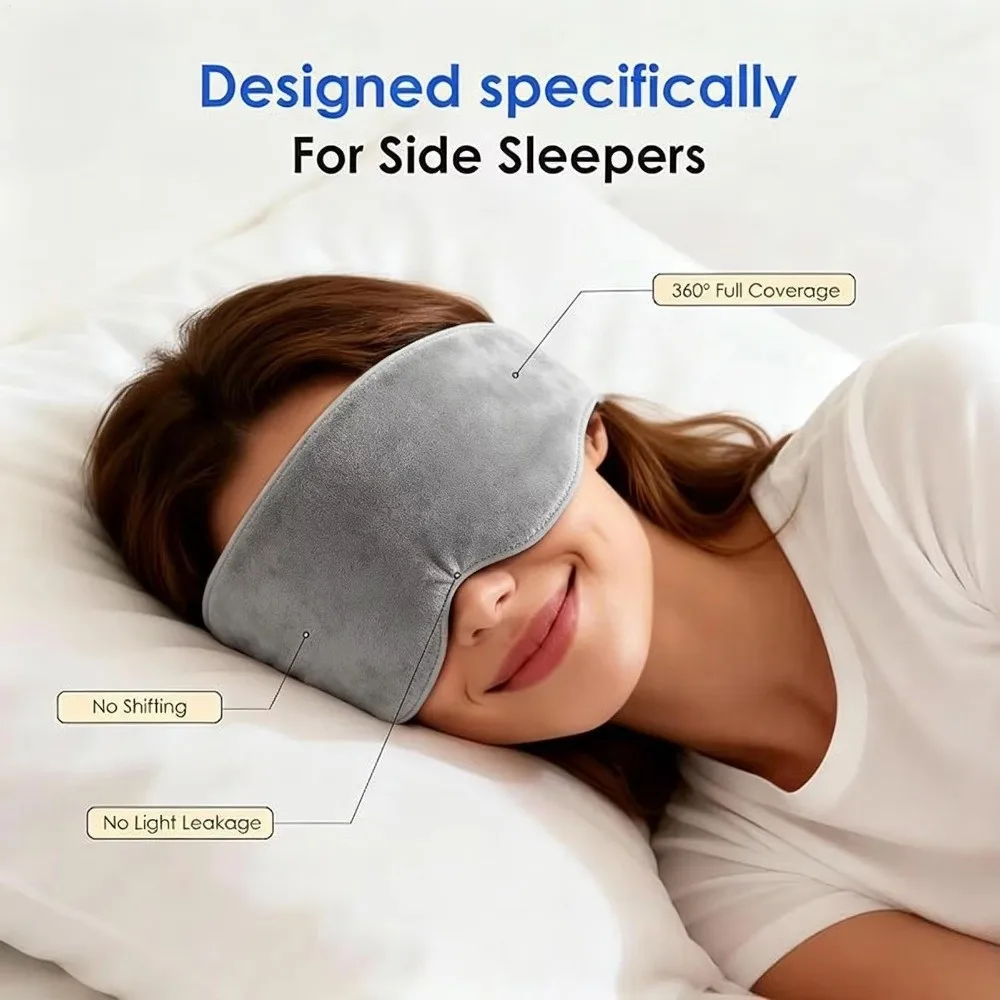 Light-blocking Weighted Eye Mask Soft Breathable Skin-Friendly Sleeping Mask Ultra Light Sleep Aid Light Blocking Eye Mask Women