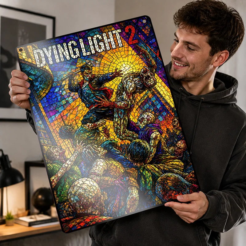 Dying Light Printed Posters Personalized Metal Sign Heroic Action Style Wall Art For Home Office Hallway And Fantasy Enthusiasts