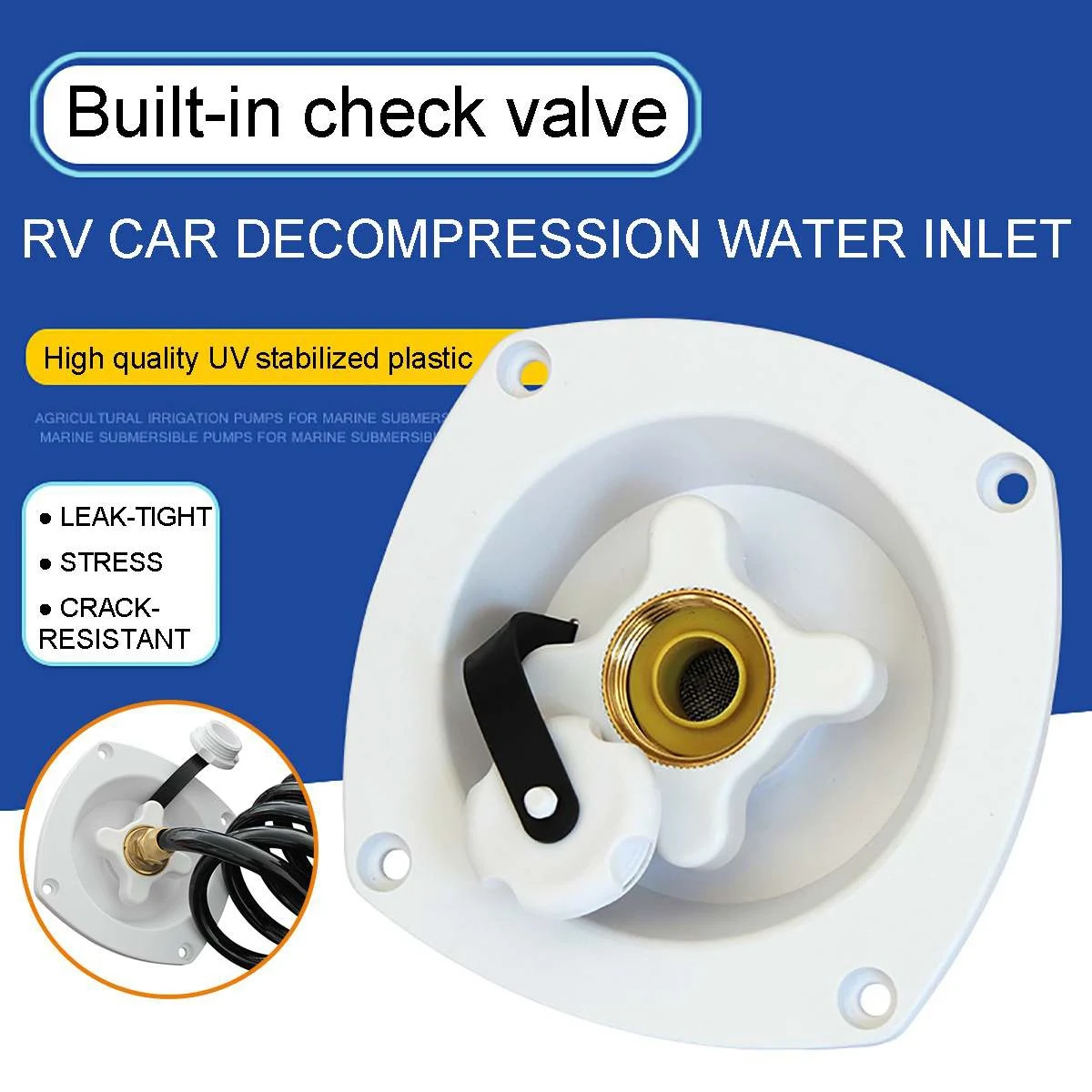 

AU Караван RV Лодка Впускной бак для воды Люк Регулятор давления Вход