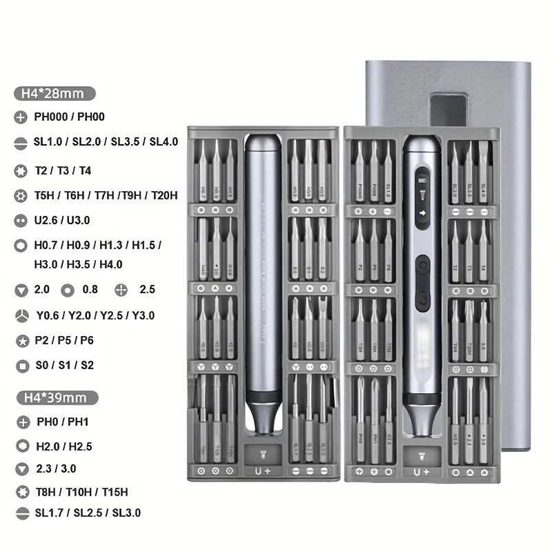 High-Precision Electric Screwdriver Set 51 in 1 With Magnetic Phillips Torx Bits Professional repair tools Cordless Type-C LED