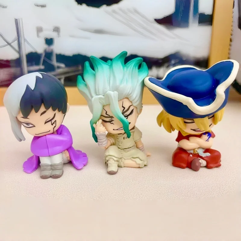 In Stock Tomy Dr.Stone Shoulder-Leaning Figure Senku Ishigami Character Mini Figure Desktop Decor Collectible Birthday Gift