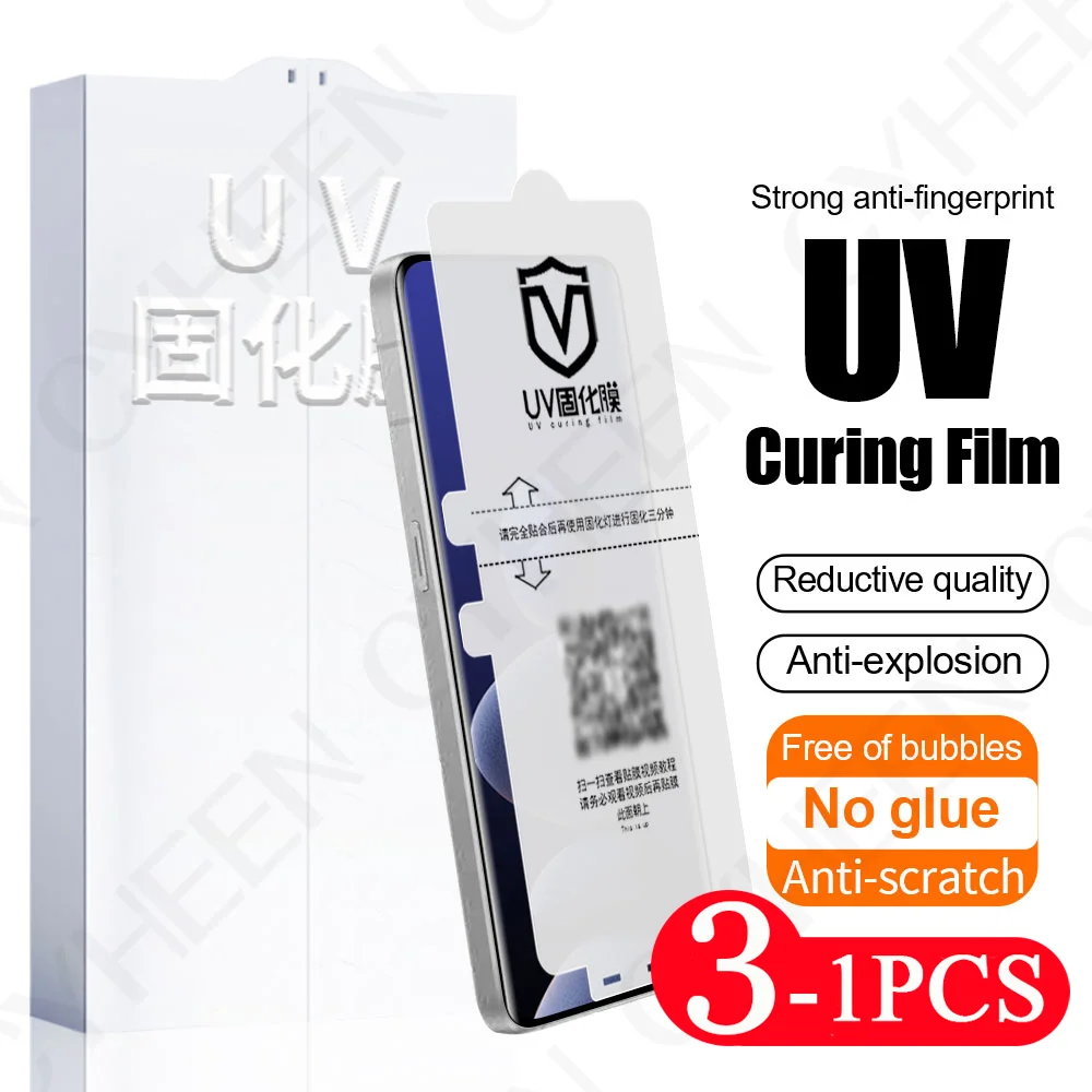 3/2/1 Pcs screen protector for Oneplus 13 12 UV light curing film 11 10 9 8 soft full cover protective film 7 7T Pro Ace 3 2 Pro