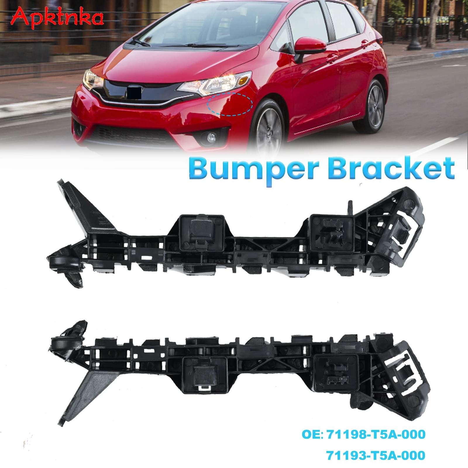 

Pair 71198-T5A-000 71193-T5A-000 For Honda Fit/Jazz 2015 2016 2017 2018 2019 2020 Car Front Left & Right Bumper Support Bracket