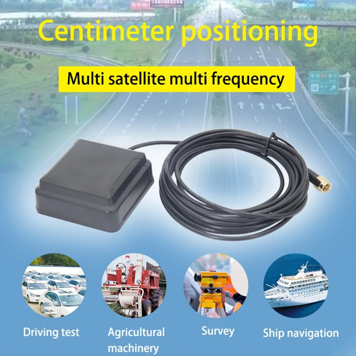 newT77 High Precision RTK RTD Antenna Centimeter Positioning L1+L2+L5 3-Satellite 7-Frequency GNSS Measuring Antenna