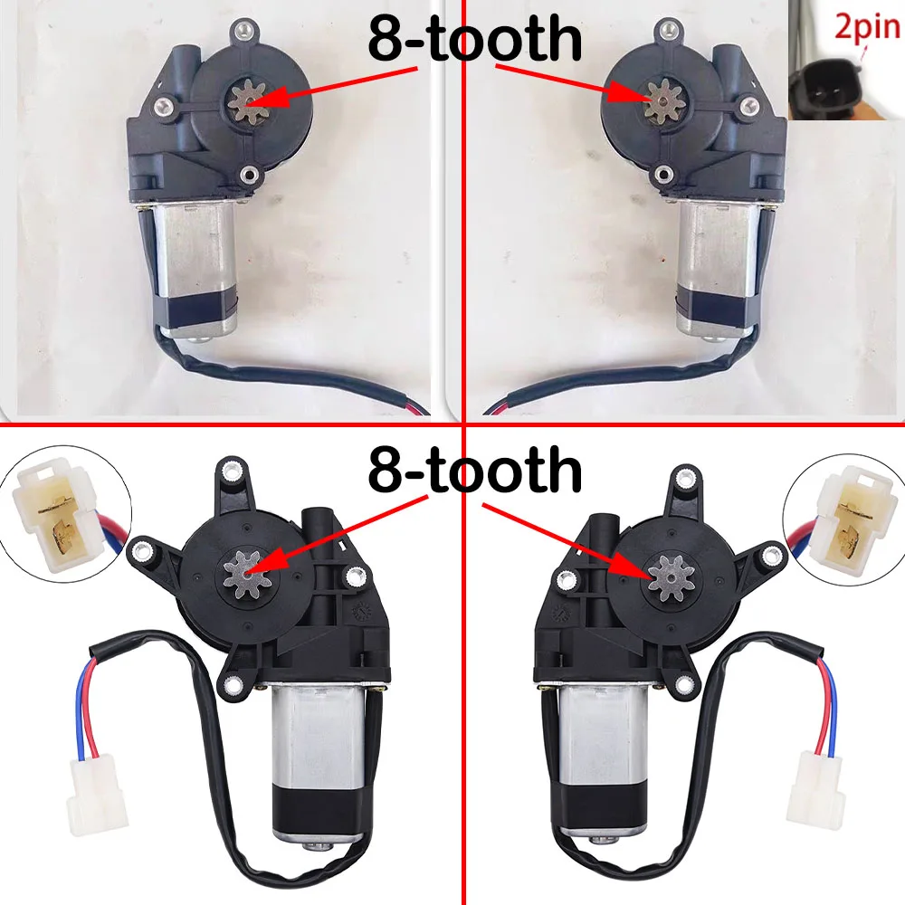 12V New Universal Model 3/4 Holes 8 Teeth Electric Window Glass Lifter Motor Power Car Window Regulator Motor
