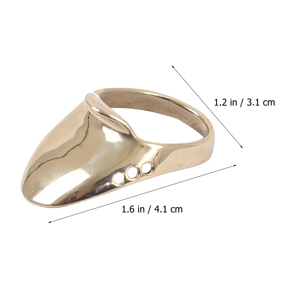 1 Set Portable Archery Brass Ring Wear-Resistant Finger Guard For Thumb Protection Traditional Oriental Archery Supply Party
