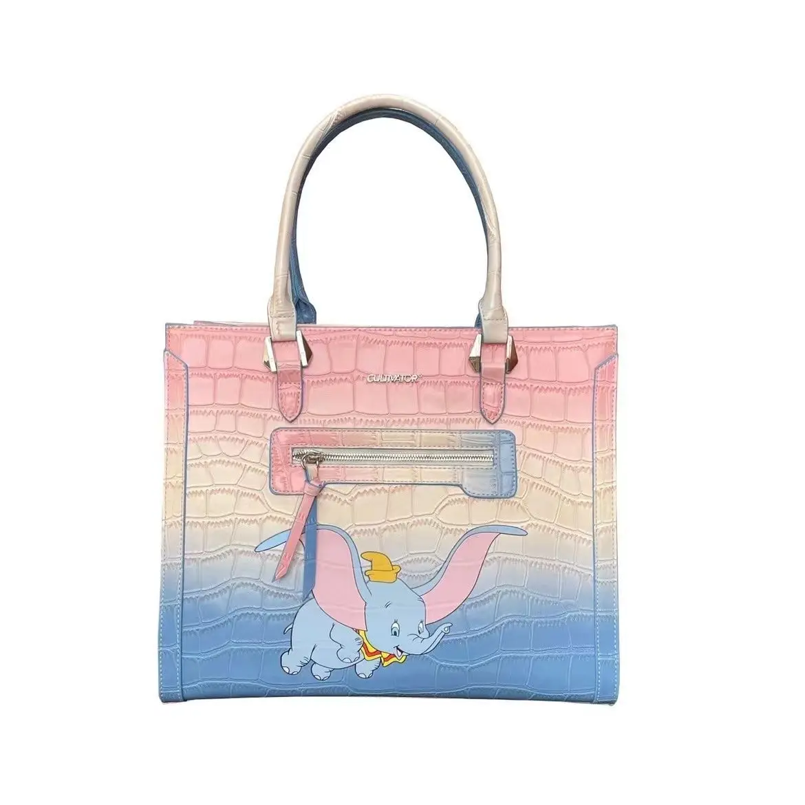 MINISO Disney Original Dumbo Large Capacity Gradient Blue Pink Messenger Handbag Bag Girls New Year Gift Luxury Brand