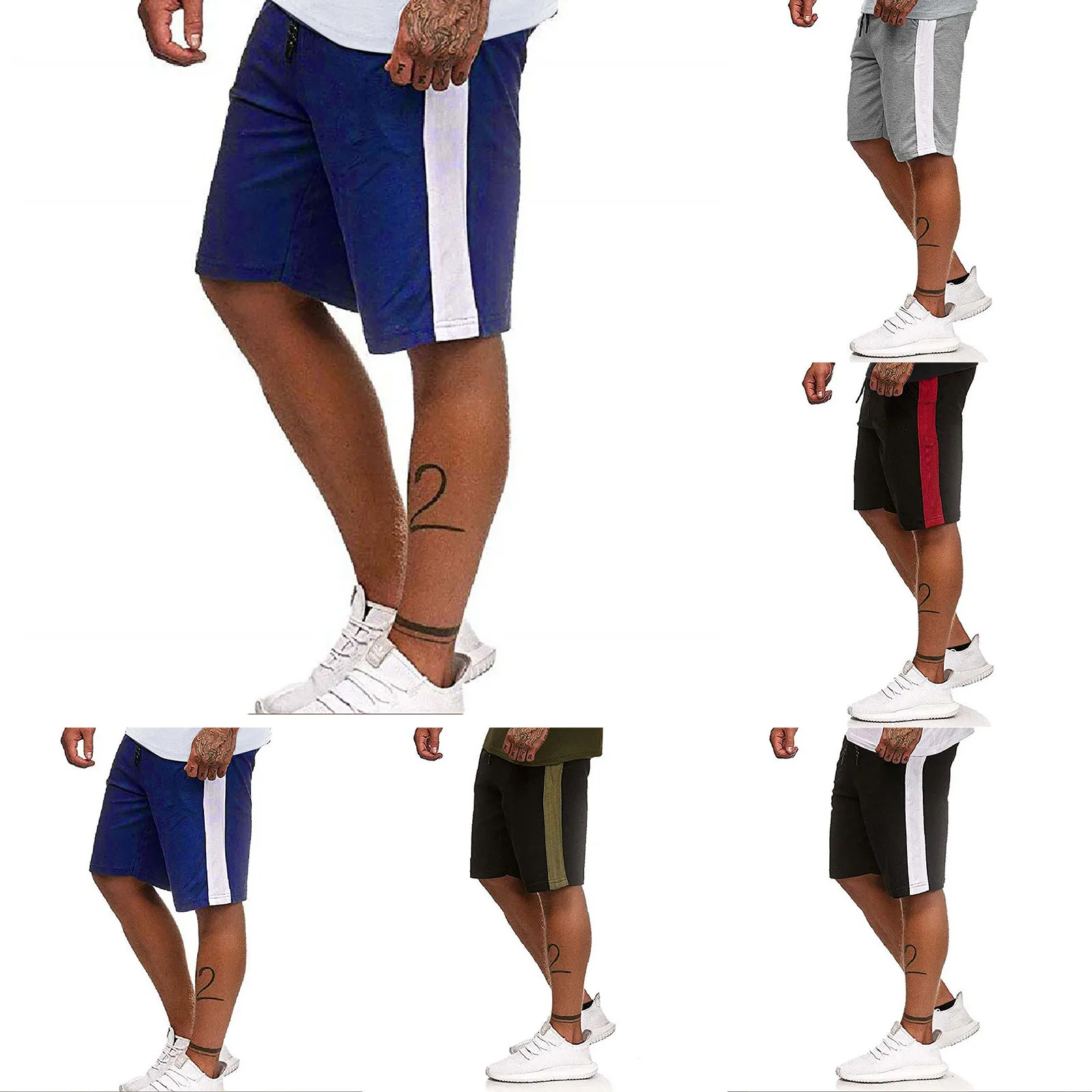 Summer Casual Combination Men's Pants Five-Cropped Sports Color Men's pants Mens Pants 44x30