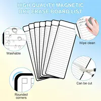 2/4 Pcs Magnetic Whiteboard to-do Board Multifunctional Weekly planner, Household Chore chart, dry-erase Kitchen Planning Board 4