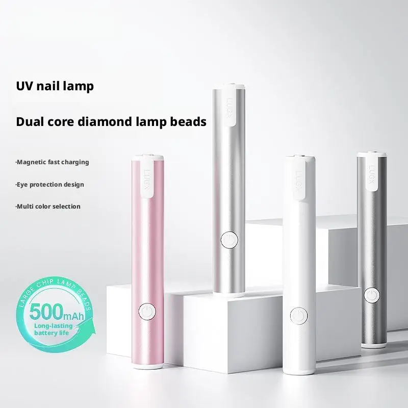 

Portable Straight Nail Phototherapy Lamp Non-Black Hand Fast Drying Rechargeable Handheld Mini Gel Curing Light