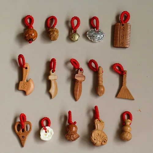 Red rope mahogany, woven DIY handicrafts, decorative pendants