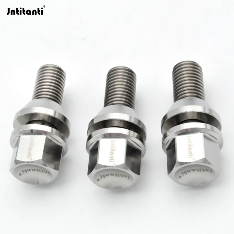 

Jntitanti High performance Gr.5 titanium lug bolts M14*1.5*28-45mm with Free cone washer for Lamborghini, Maserati Alfa Romeo