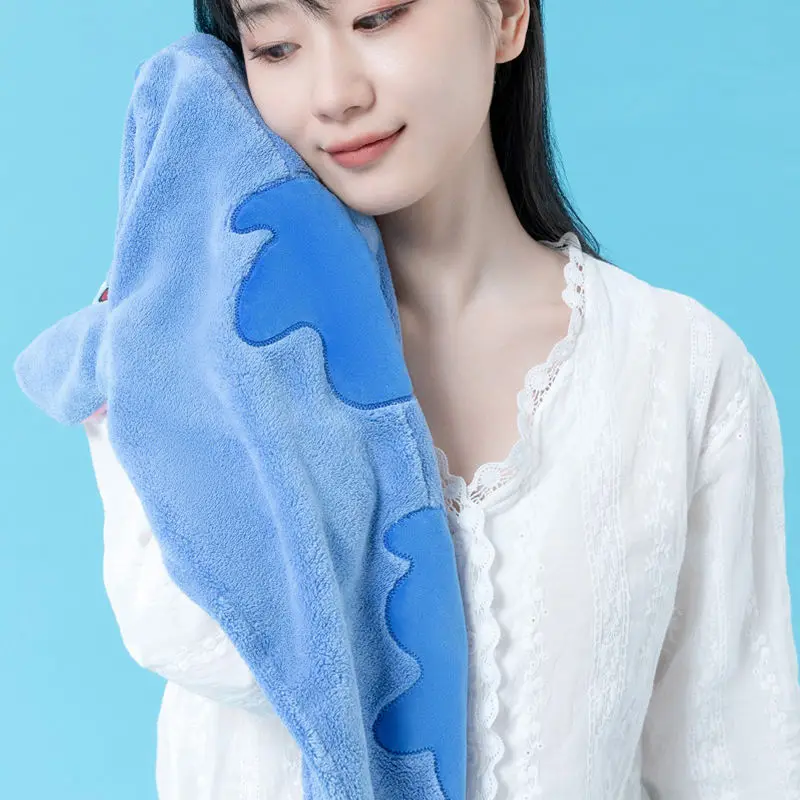 애니메이션 디즈니 스티치 헤어 드라이어 캡 여분의 두꺼운 빠른 건조 롤빵 헤드 샤워 캡 흡입 캡 헤어 드라이어 타올 여자 여자 선물