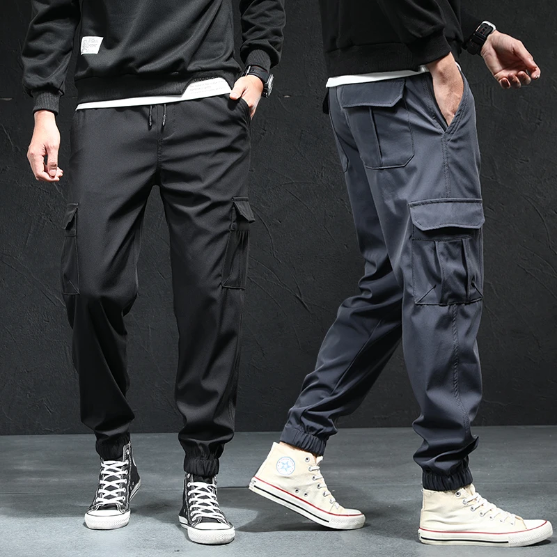 Men's Outdoor Cargo Pants Spring Autumn Multi-Pocket Harem Pants Fashion Loose Plus Size Jogger Pants
