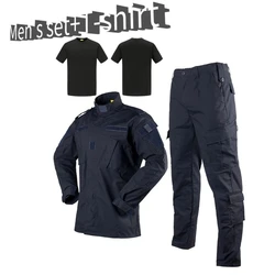 Completi da uomo uniforme militare blu Navy ACU Ribstop uniforme della polizia uniforme blu uniformi della polizia uniformi delle guardie di sicurezza