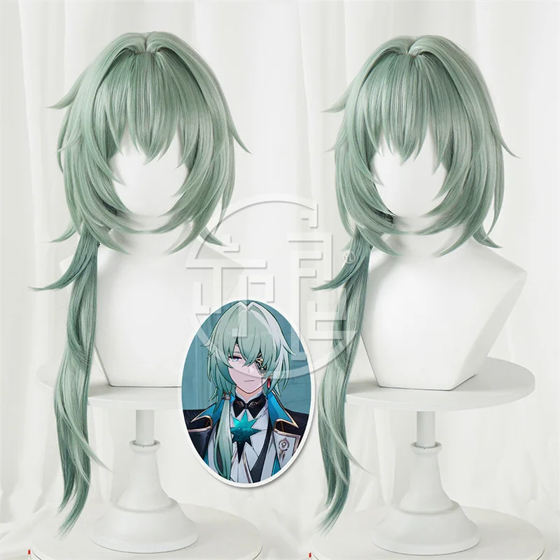 Honkai Star Rail Anaxa Cosplay Wig Anaxagoras Grove of Epiphany Amphoreus Light Green Long Heat Resistant Synthetic Hair