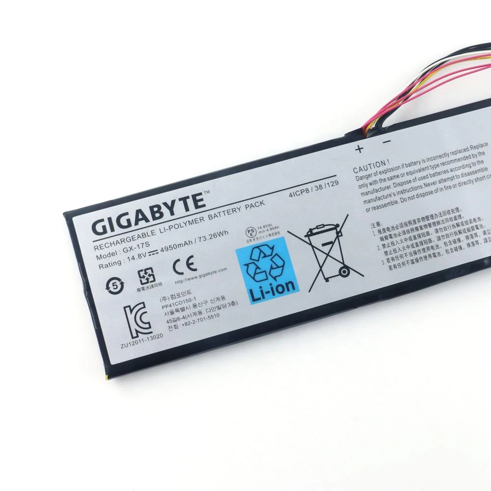 Brand New Genuine Original GX-17S 14.8V 73.26Wh Laptop Battery for GIGABYTE AORUS X3 X5 V6 X5S V5 X7 V2 V3 V4 Series