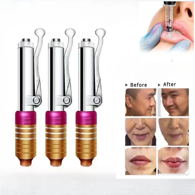 

0.3ML Hyaluron Acid Pen Reduce Blemishes Wrinkles Thickening Lips Hyaluronic Acid Syringe Atomizer Adjustable Pressure Pen