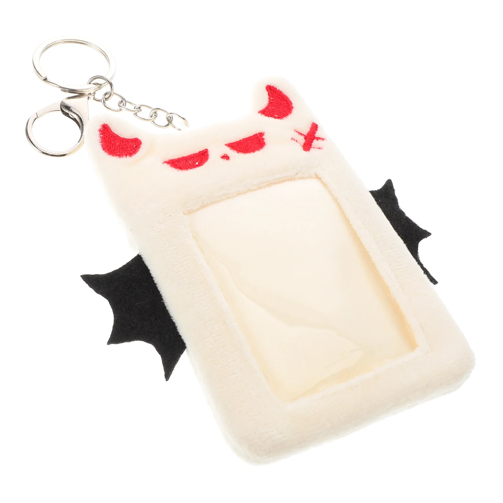 Wings Card Holder Keychain Id Bus Badge Photocard Keyring Plush Credit Case