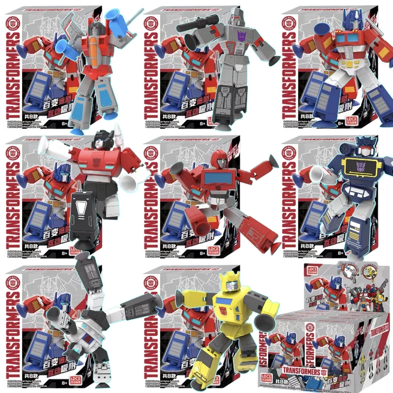 

LDCX Transformers Cybertron Figures Megatron Optimus Prime Blind Box Adsorption G1 Autobots Action Figure Suction Cup Toys Gifts