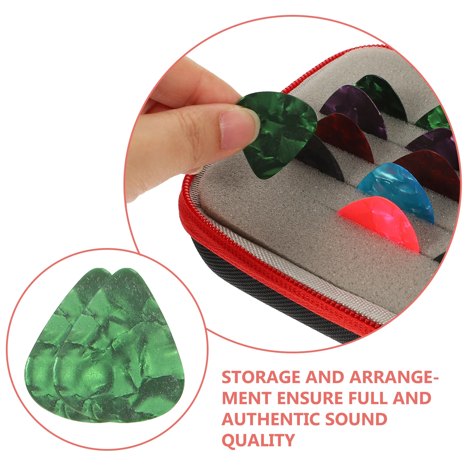 

1Set Guitar Picks Container Durable Professional Ergonomic Plastic Plectrums Finger Protector Practical Stringed Instrument
