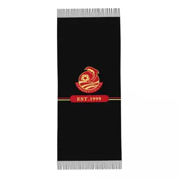 이스라엘 Ashdod Fc 태슬 스카프, 여성용 긴 스카프, 겨울 스카프, 두꺼운 모조 캐시미어 숄, 보온용 긴 스타일