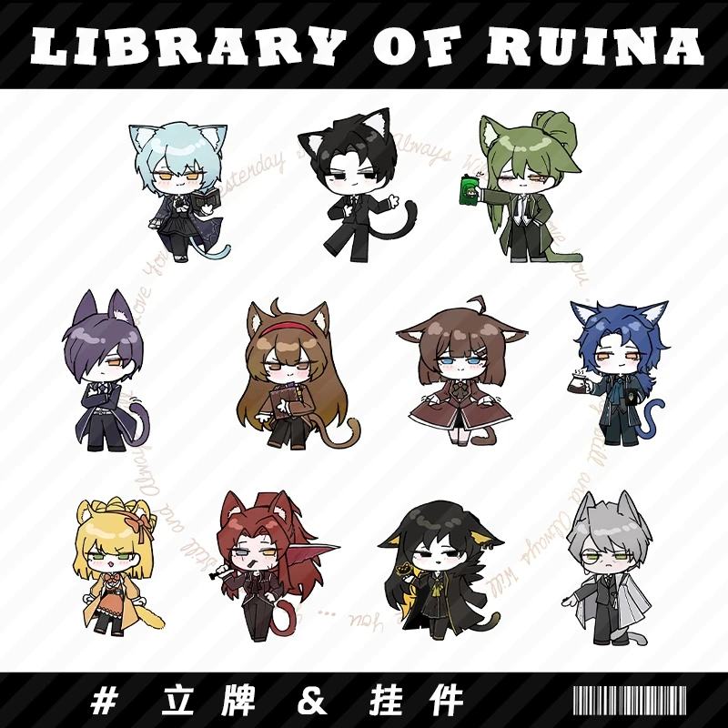 

Action Figure Doll Toys Anime Library Of Ruins Angela Roland Malkuth HOD Michelle Acrylic Standing Plate Cute Pendants Kids Gift