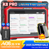 KINGBOLEN K8 PRO ALL System Bidirectional Scan diagnostic Tool OBD2 Scanner 34+ Reset Active Test ECU Coding FCA CAN FD & DOIP