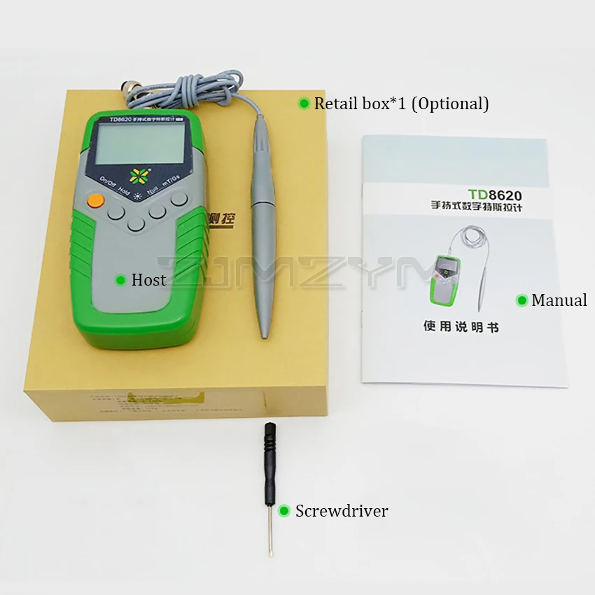 Permanente Magneet Gauss Meter Handheld Digitale Tesla Meter Magnetische Flux Meter Oppervlak Magnetisch Veld Test 5% Nauwkeurigheid Td8620