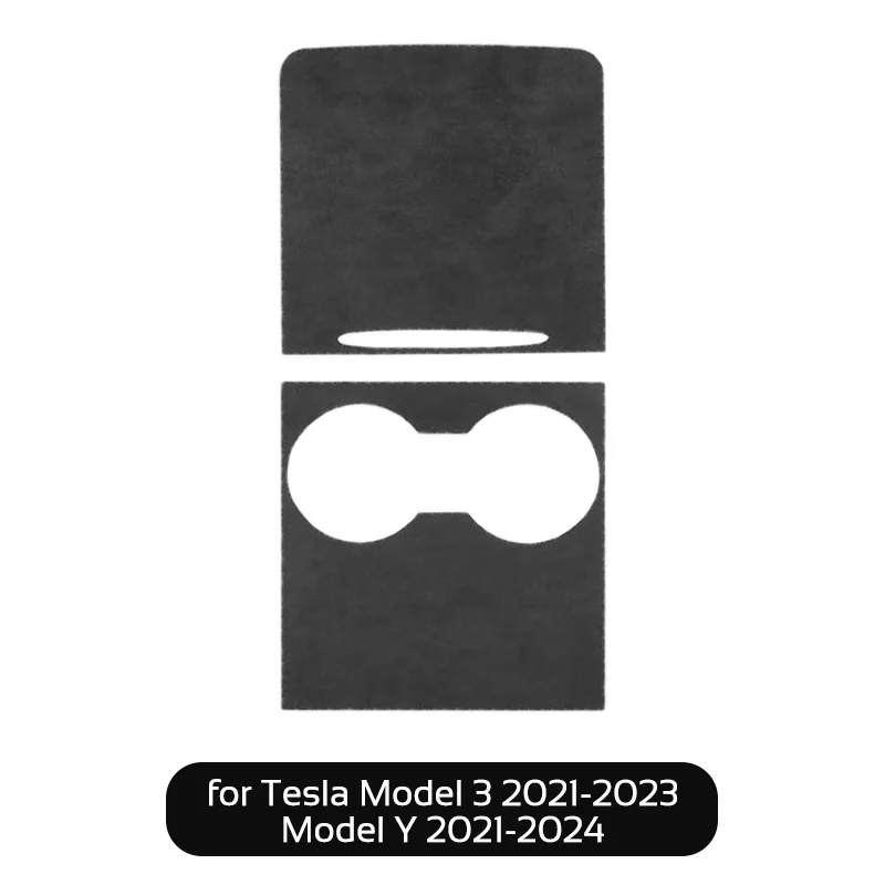 Kratzfester Wildleder-Schutz für die Mittelkonsole des Tesla Model 3 Highland Y YL 2025-2026 – Abdeckung/Aufkleber für die Mittelkonsolenblende