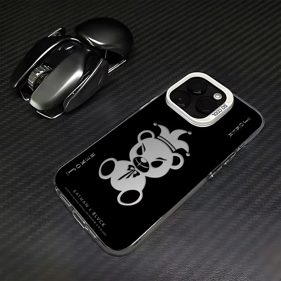 Batmans x BLVCK Joker Teddy Phone Case For iPhone 16e 16 15 14 13