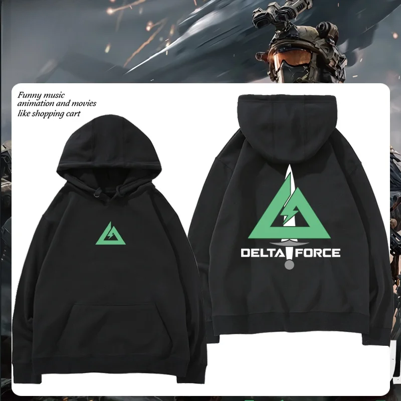 

Delta Game Operation Tactical Cosplay Hoodie Loose Fit Men's Autumn Winter Casual Cotton Polyester Blend Comfortable Sweatirt