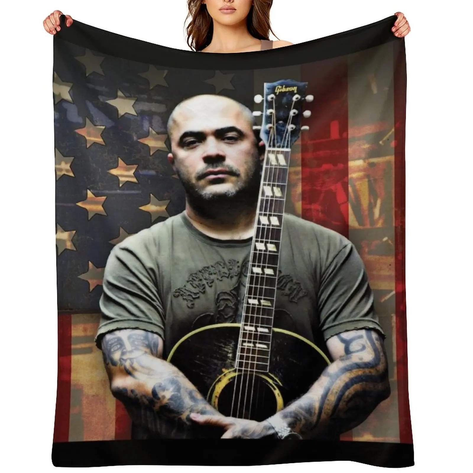 

Aaron Lewis Throw Blanket bed plaid Flannel Fabric Luxury Furrys Blankets