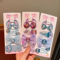 6Pcs Girls Fashion Princess Elsa and Anna Hair Pin Hairpin Cute Shell Snowflake Kids Bangs Hair Accessories Baby Holiday Gifts
