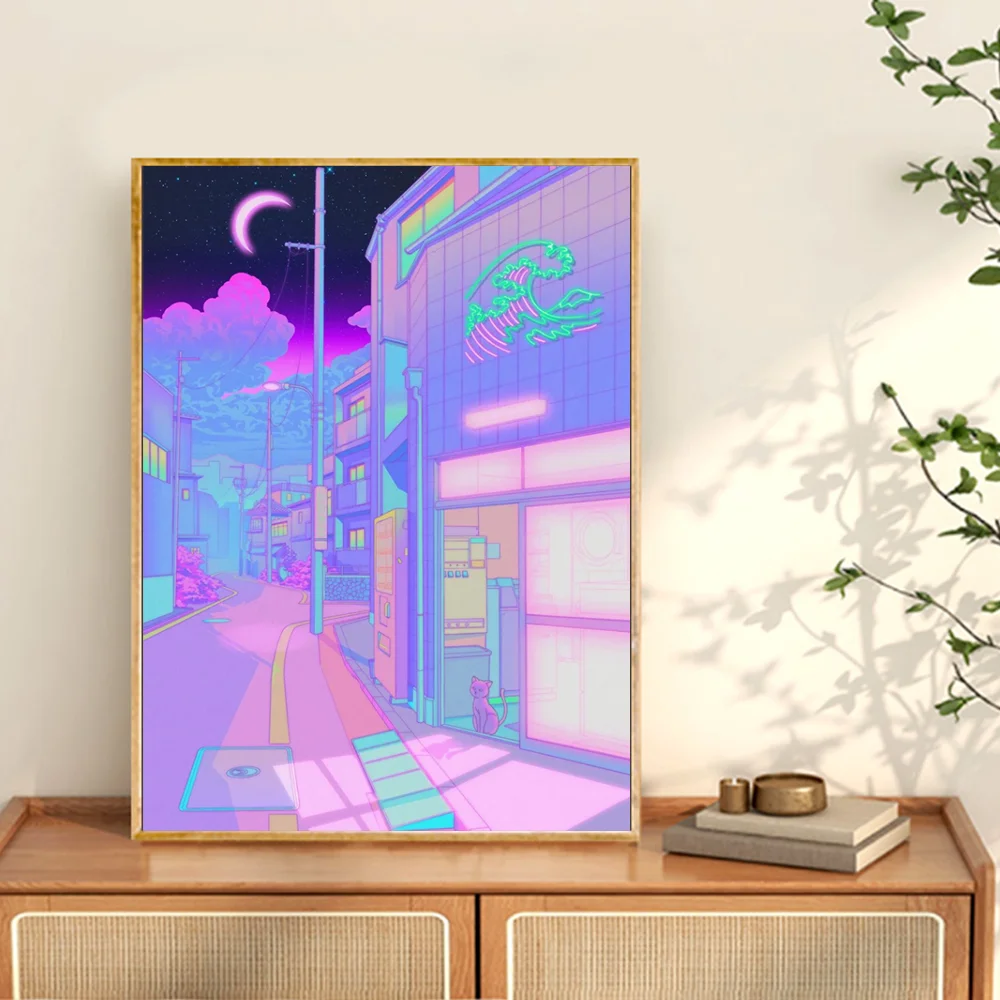 Scenario City Night Diamond Painting Japan Street Scene Symphony mosaico ricamo punto croce Kit decorazione della casa fatta a mano regalo