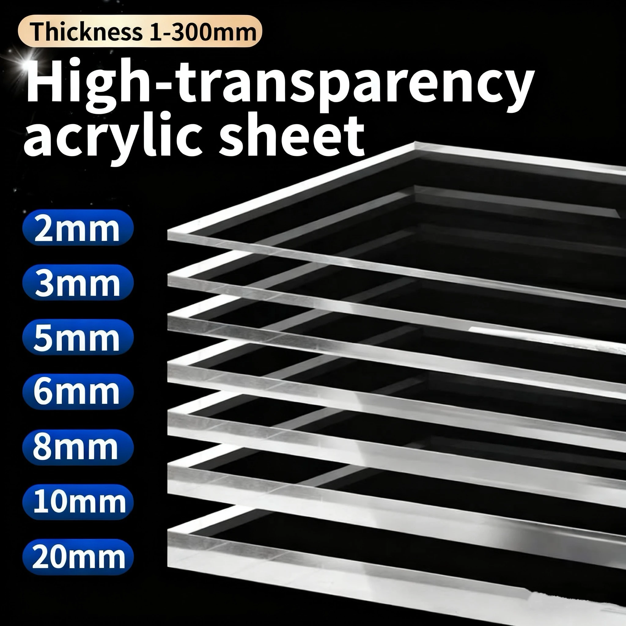Transparent Acrylic Board  Square And Circular Organic Glass Display Box Christmas Decoration Carving Painting And DIY Crafts