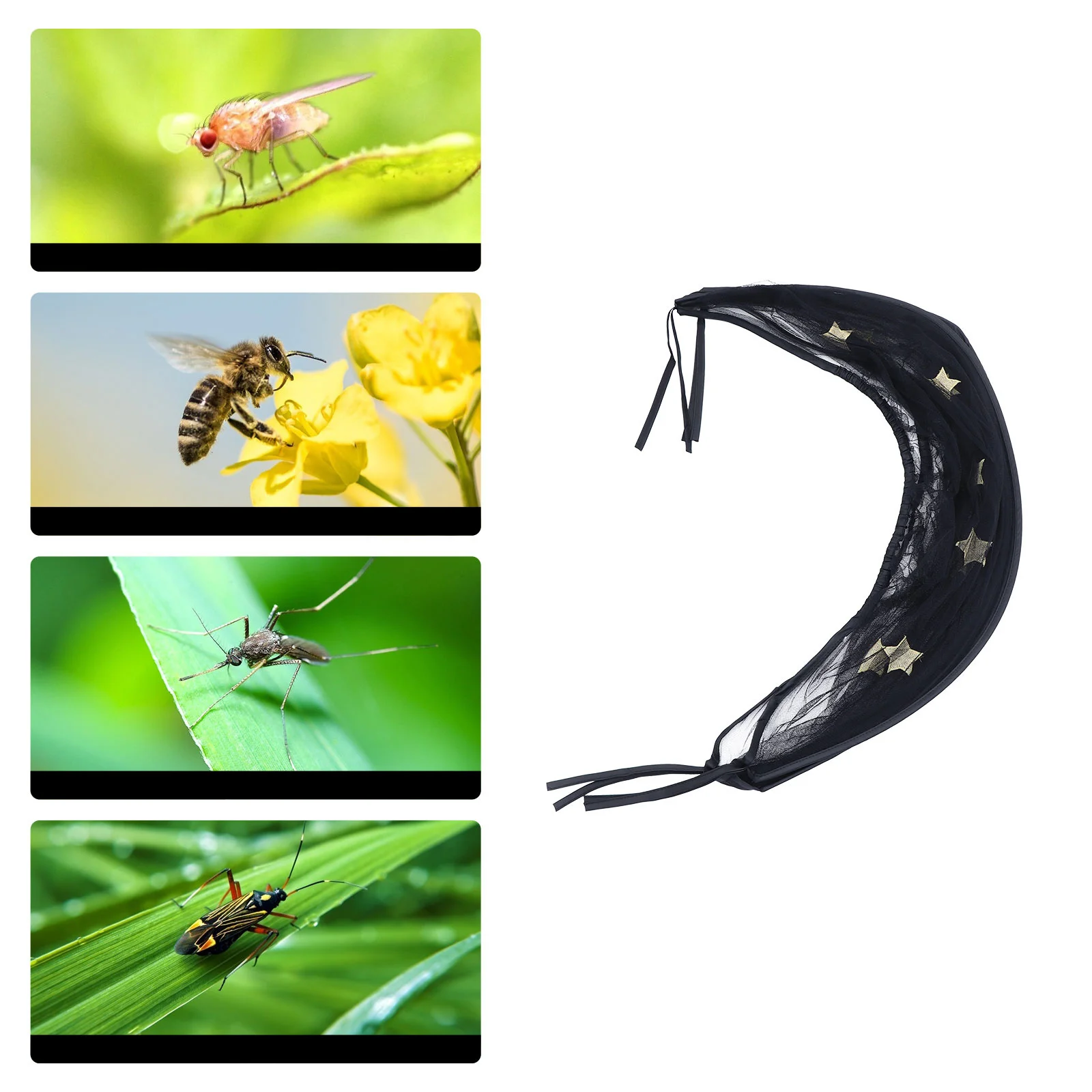 غطاء شبكة ناموسية عالمية لعربة الأطفال حماية شبكية للحشرات الطائرة طارد النحل إغلاق رائع سهل التركيب #4