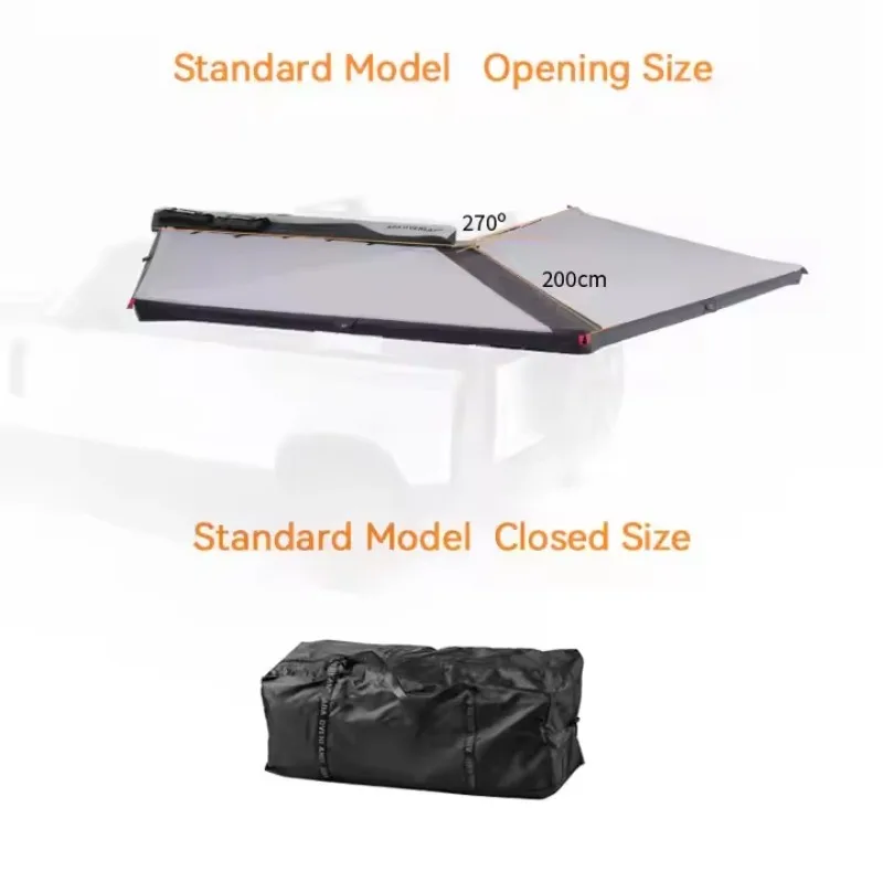 Изготовленное на заказ графеновое покрытие, внедорожник, караван, автомобиль, кемпер, выдвижной навес, открытый кемпинг, большое пространство, 270, боковой автомобильный тент, палатка