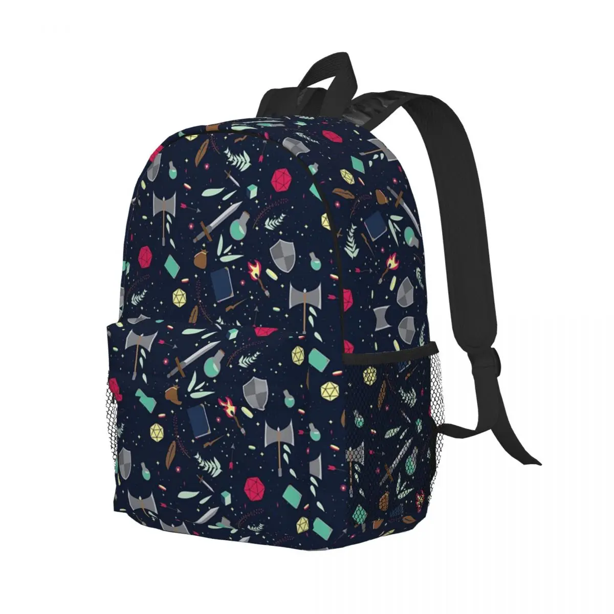 Dnd Items-mochilas con patrón para adolescentes, morral escolar de moda para estudiantes, mochila para ordenador portátil, bolso de hombro de gran capacidad