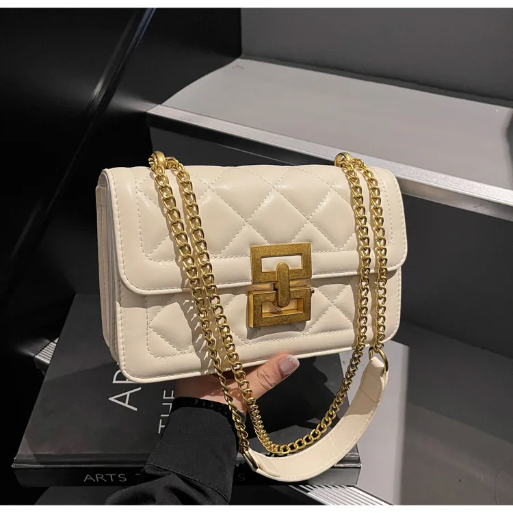 

Новая женская маленькая квадратная сумка - модная легкая роскошь, высококачественный дизайн с цепочкой, благородное универсальное плечо/мессенджер