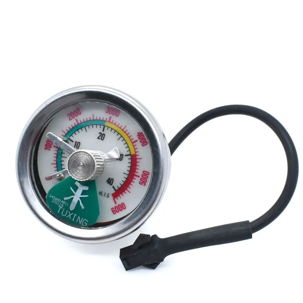 TUXING High Pressure Gauge Adjustable Pressure Gauge Set Pressure Manometer 6000Psi 400Bar 40Mpa Thread M10*1