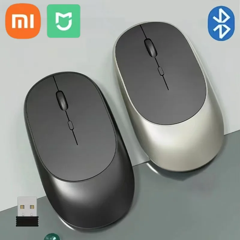 Беспроводная мышь Xiaomi Mijia, Bluetooth-совместимая, бесшумная мышь 2,4G, регулируемая разрешение, эргономичный дизайн, игровая мышь с USB-аккумулятором