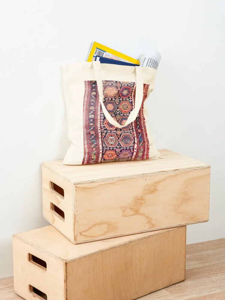Kurdish Northwest Persian Rug Print Tote Bag shopping cart bags Canvas shopper bag woman personalized tote