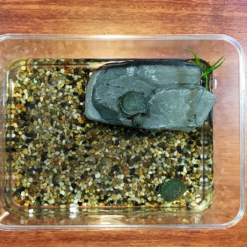 

1Pcs Turtle Climb Platform Resin Turtle Bask Platform Natural Landscape Supplies for Tortoise Climbing Pet Decoration Simulation