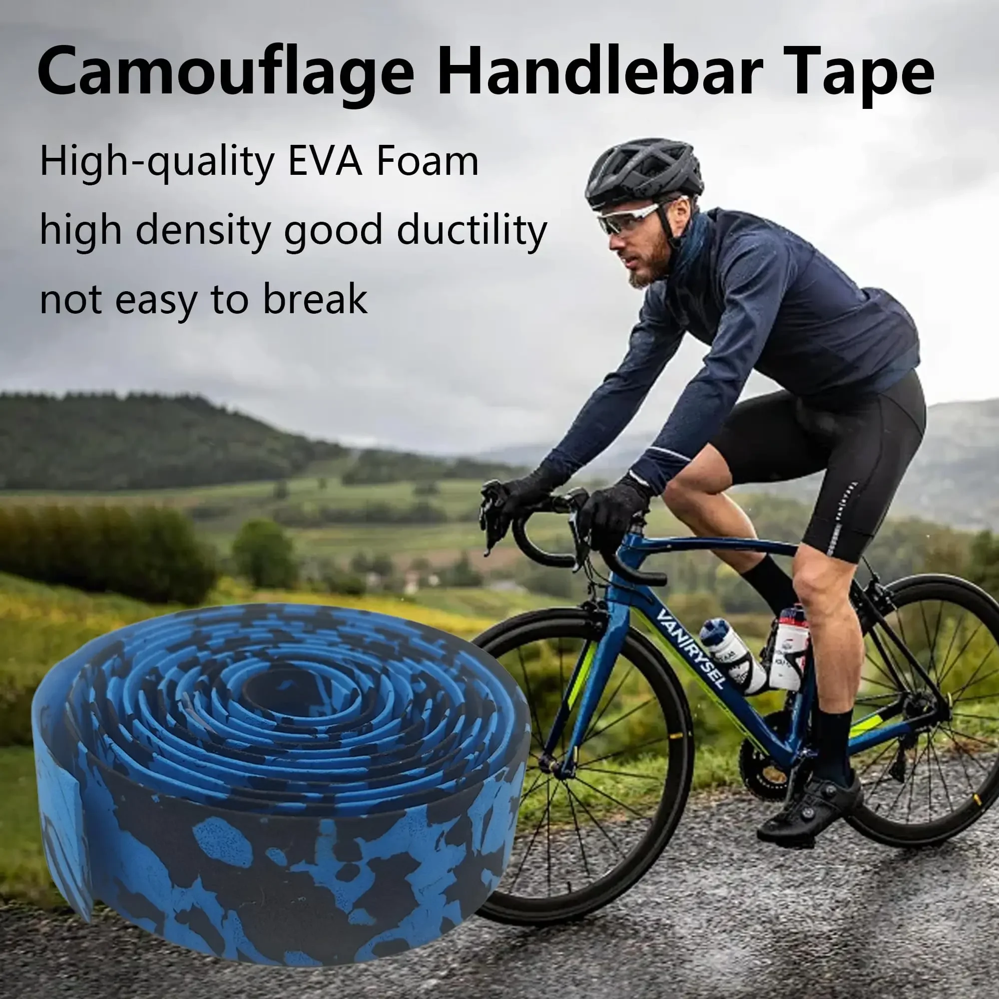 Handlebar Tapes Non-Slip Sponge Belt MTB Road Bike Shock Handle Tape End Anti-Vibration Wrap Belts Cycling Accessories