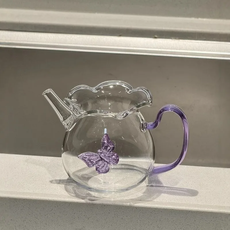 

Original Design Spring Three-dimensional Butterfly Pot Cup Set Teacup Wine Cup French Girl Boiled Teapot Warm Wine Pot