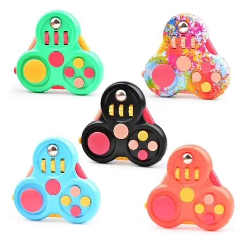 Fidget Pad Spinner Sensorisches Spielzeug Stressabbau-Würfel für Angst ADHS Fokus Dekompression Büro Schreibtisch Tragbar Erwachsene Kinder Reisen