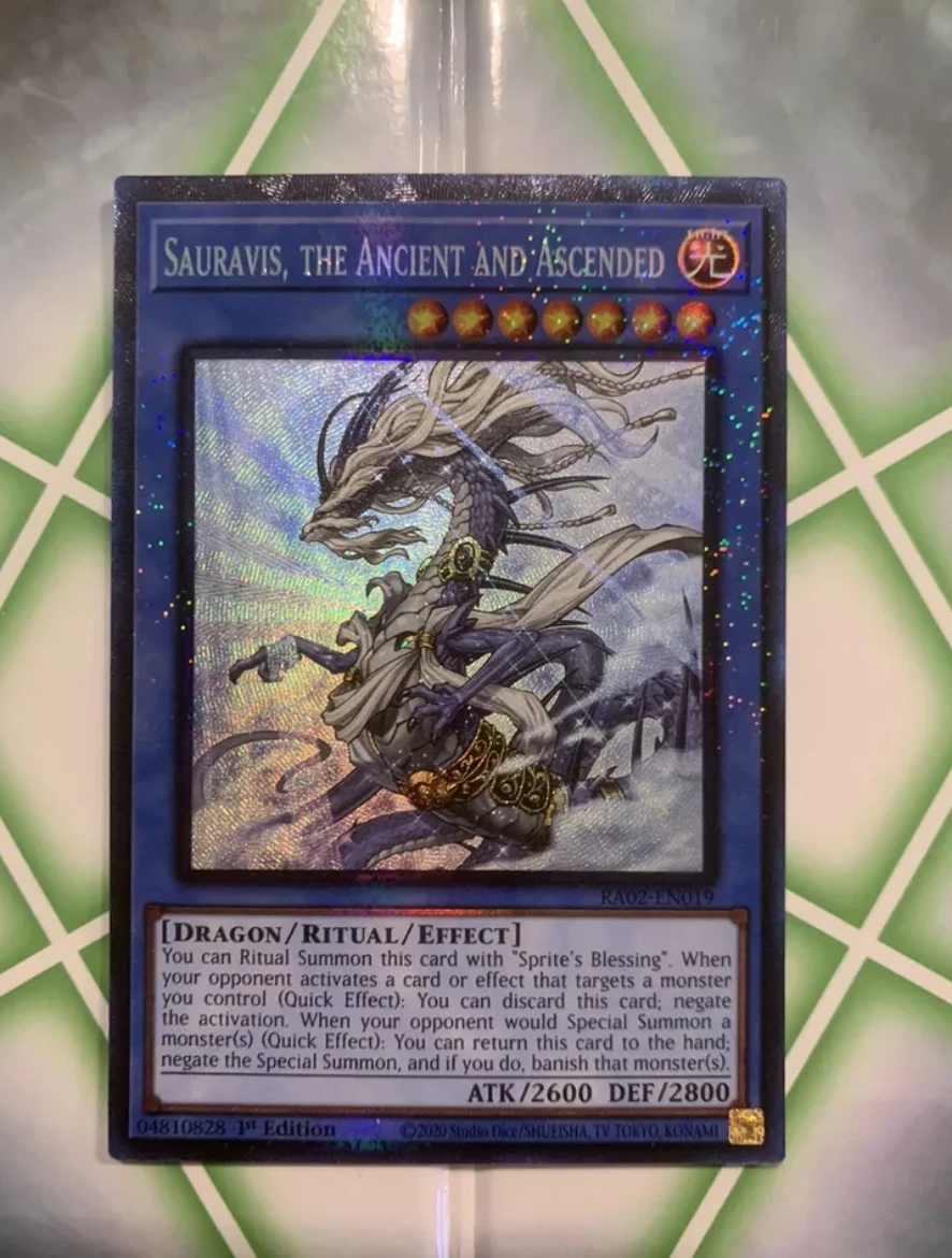 

Yugioh KONAMI TCG RA02-EN019 Sauravis, the Ancient and Ascended Collector Rare English 1st Edition Collection Mint Card